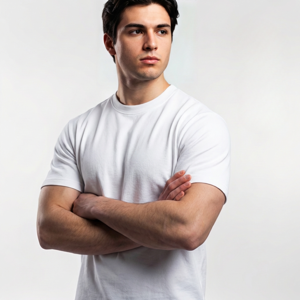 Fitted Blank Cotton Tee