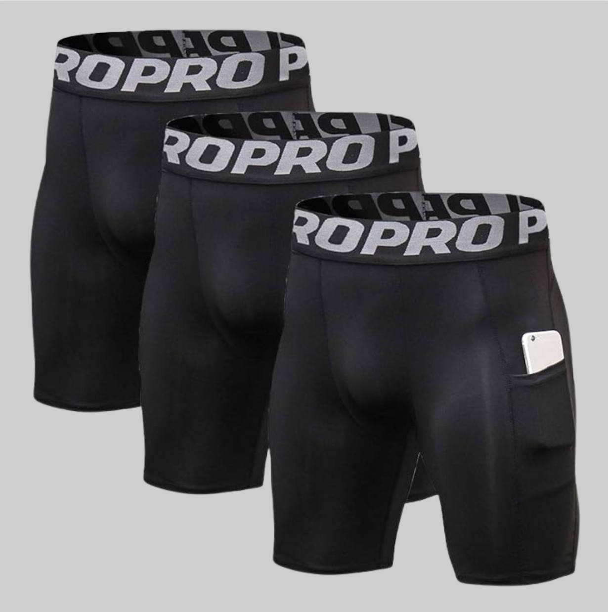 3-Pack Gym Compression Shorts