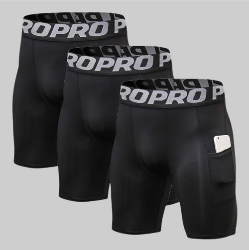 3-Pack Gym Compression Shorts